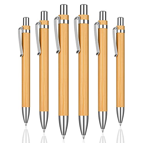 OSDUE Bamboo Ballpoint Pens 20 Pack Black Ink Medium 1.0 mm