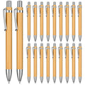 OSDUE Bamboo Ballpoint Pens 20 Pack Black Ink Medium 1.0 mm