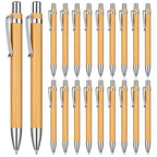 OSDUE Bamboo Ballpoint Pens 20 Pack Black Ink Medium 1.0 mm
