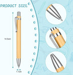 OSDUE Bamboo Ballpoint Pens 20 Pack Black Ink Medium 1.0 mm