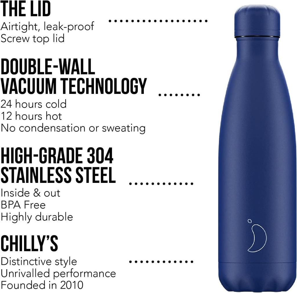 Chilly's Original Stainless Steel Water Bottle 260ml