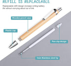 OSDUE Bamboo Ballpoint Pens 20 Pack Black Ink Medium 1.0 mm