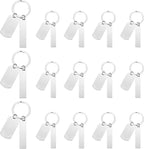 Personalised Stainless Steel Keyrings | Custom Logo Engraved Metal Keychain Blanks | Pack of 15