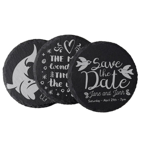 WEWINK PLUS Slate Coasters Set 10cm