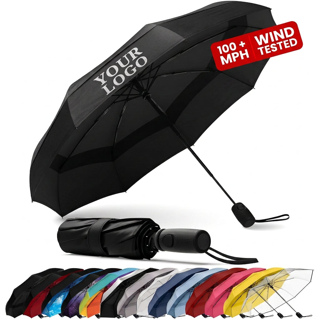 Repel Windproof Travel Umbrella Fibreglass Auto Open