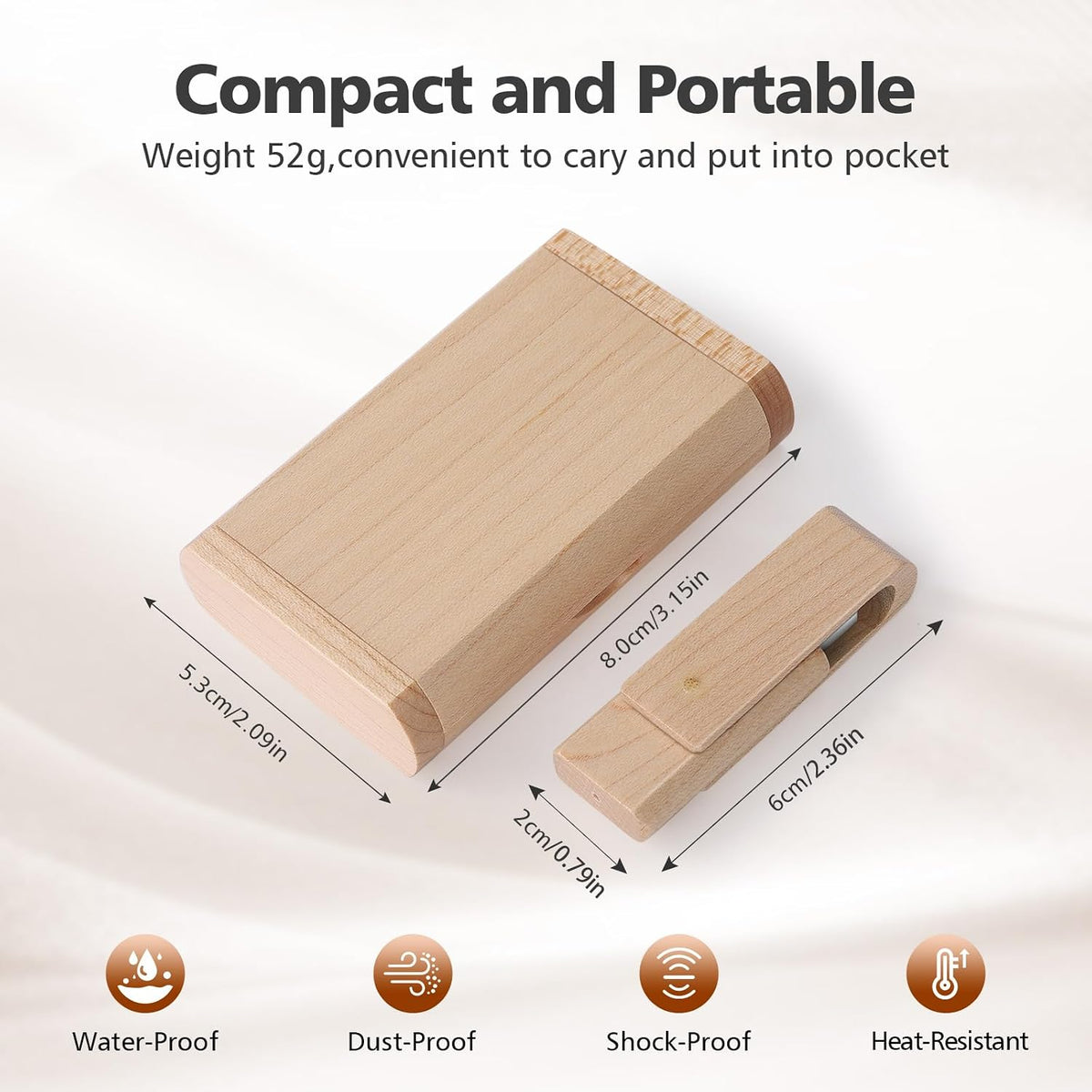 Kayllesine Rotate Maple Wood USB 3.0 Flash Drive 16GB