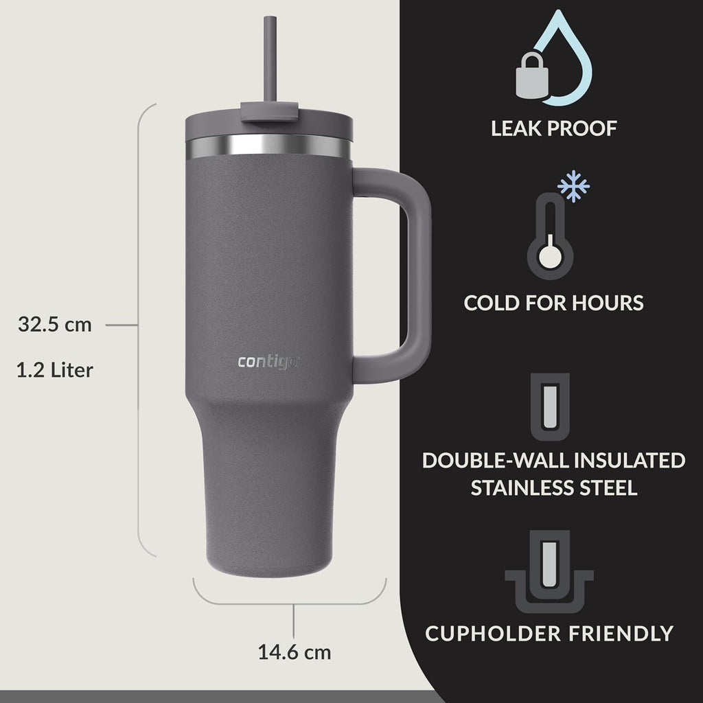 Contigo Streeterville Tumbler with Handle & Straw 1200ml