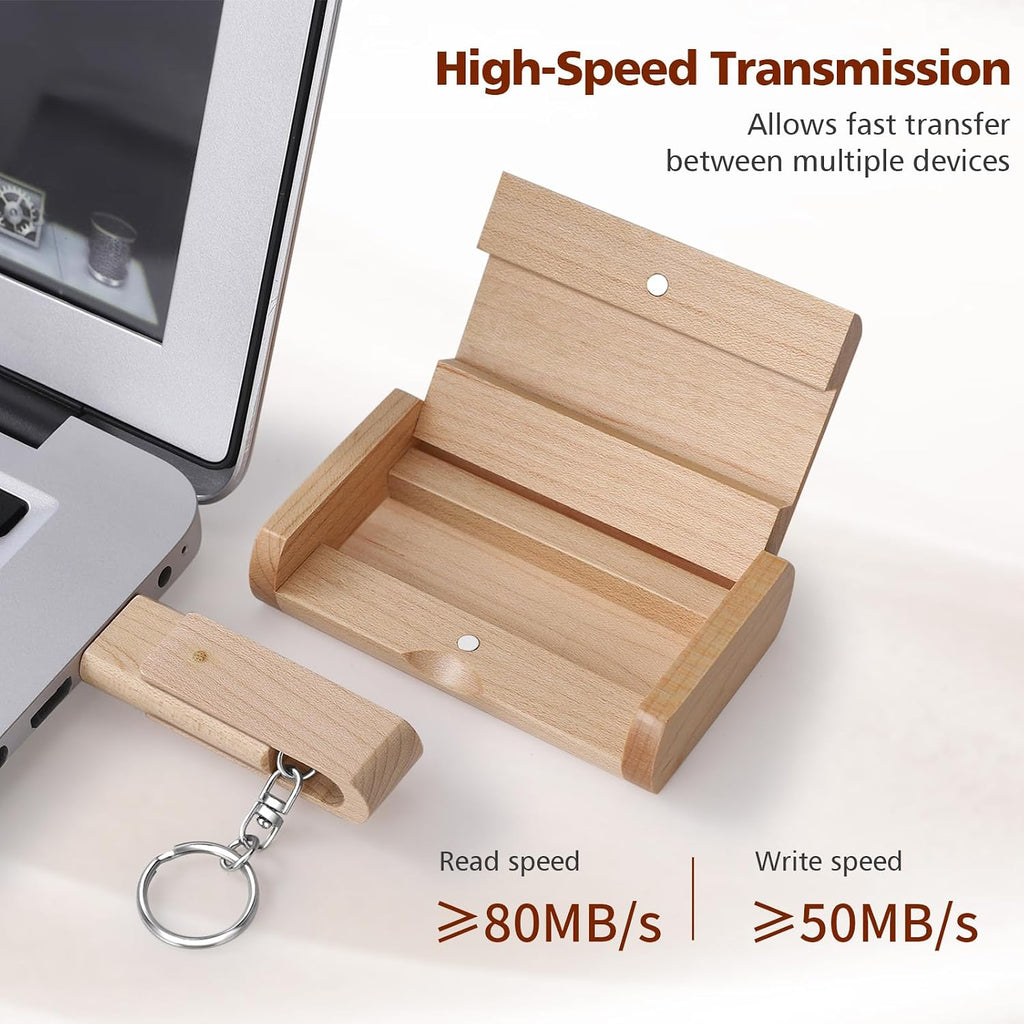 Kayllesine Rotate Maple Wood USB 3.0 Flash Drive 16GB