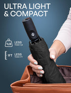 Repel Windproof Travel Umbrella Fibreglass Auto Open