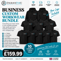 Business Personalised Workwear Bundle – 5 T-Shirts, 3 Polos & 2 Hoodies