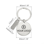 Personalised Stainless Steel Keyrings | Custom Engraved Metal Keychain Blanks | 30 Pack