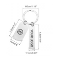 Personalised Stainless Steel Keyrings | Custom Logo Engraved Metal Keychain Blanks | Pack of 15