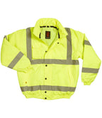 4 Personalised Hi-Vis Bomber Jackets | Waterproof Safety Workwear Bundle | Left Chest Logo Included