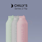 Chilly's Series 2 Flip Water Bottle With Sports Lid