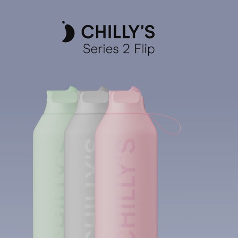 Chilly's Series 2 Flip Water Bottle With Sports Lid