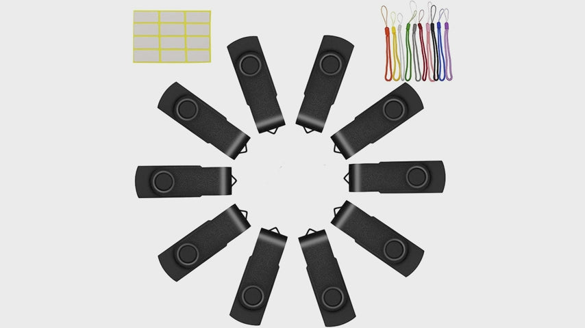 Uflatek USB 2.0 Flash Drive 1GB 10 Pack